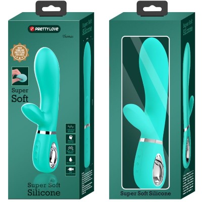 PRETTY LOVE - VIBRADOR MULTIFUNO G-SPOT THOMAS AQUA VERDE - D-238691 - Dona Pimenta