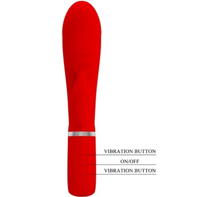 PRETTY LOVE - VIBRADOR PRESCOTT MULTIFUNO G-SPOT VERMELHO - D-238695 - Dona Pimenta