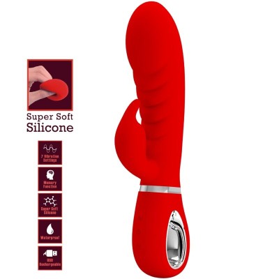 PRETTY LOVE - VIBRADOR PRESCOTT MULTIFUNO G-SPOT VERMELHO - D-238695 - Dona Pimenta