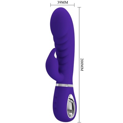 PRETTY LOVE - VIBRADOR PRESCOTT MULTIFUNO G-SPOT ROXO - D-238696 - Dona Pimenta