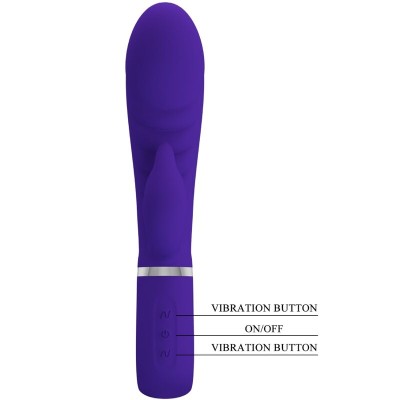 PRETTY LOVE - VIBRADOR PRESCOTT MULTIFUNO G-SPOT ROXO - D-238696 - Dona Pimenta