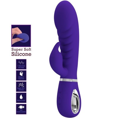 PRETTY LOVE - VIBRADOR PRESCOTT MULTIFUNO G-SPOT ROXO - D-238696 - Dona Pimenta