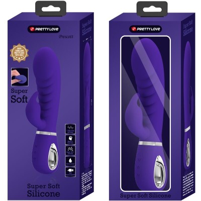 PRETTY LOVE - VIBRADOR PRESCOTT MULTIFUNO G-SPOT ROXO - D-238696 - Dona Pimenta