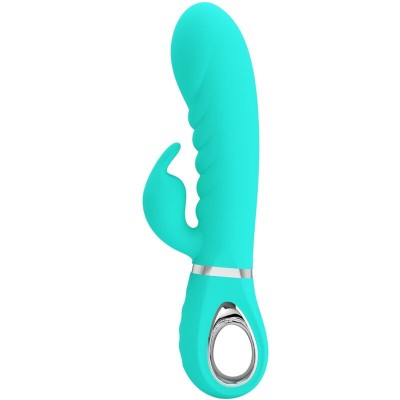 PRETTY LOVE - VIBRADOR PRESCOTT MULTIFUNÕES G-SPOT AQUA VERDE - D-238697 - Dona Pimenta