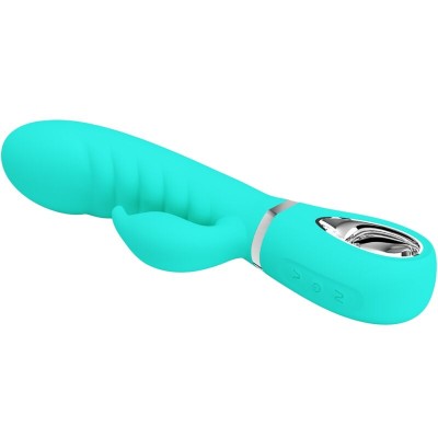 PRETTY LOVE - VIBRADOR PRESCOTT MULTIFUNÕES G-SPOT AQUA VERDE - D-238697 - Dona Pimenta