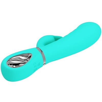 PRETTY LOVE - VIBRADOR PRESCOTT MULTIFUNÕES G-SPOT AQUA VERDE - D-238697 - Dona Pimenta