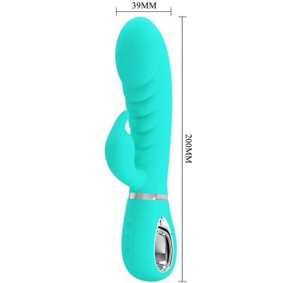 PRETTY LOVE - VIBRADOR PRESCOTT MULTIFUNÕES G-SPOT AQUA VERDE - D-238697 - Dona Pimenta