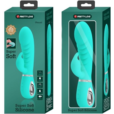 PRETTY LOVE - VIBRADOR PRESCOTT MULTIFUNÕES G-SPOT AQUA VERDE - D-238697 - Dona Pimenta