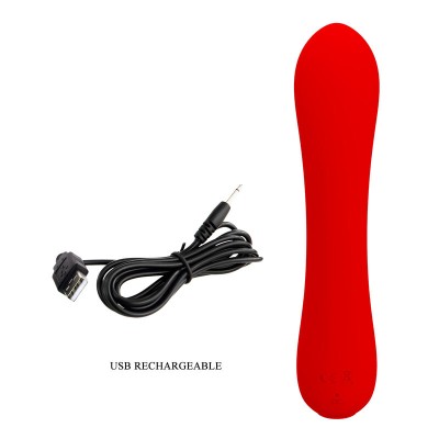 PRETTY LOVE - VIBRADOR RECARREGVEL PRESCOTT VERMELHO - D-238705 - Dona Pimenta