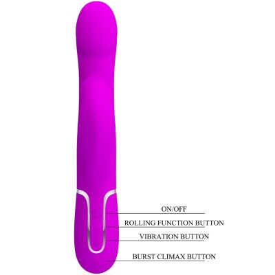 PRETTY LOVE - VIBRADOR COELHO PÉROLAS VIOLETA - D-238768 - Dona Pimenta