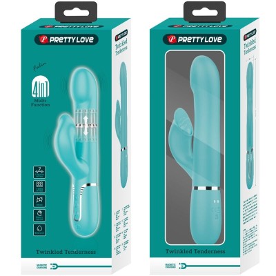 PRETTY LOVE - VIBRADOR COELHO PÉROLAS AQUA VERDE - D-238769 - Dona Pimenta