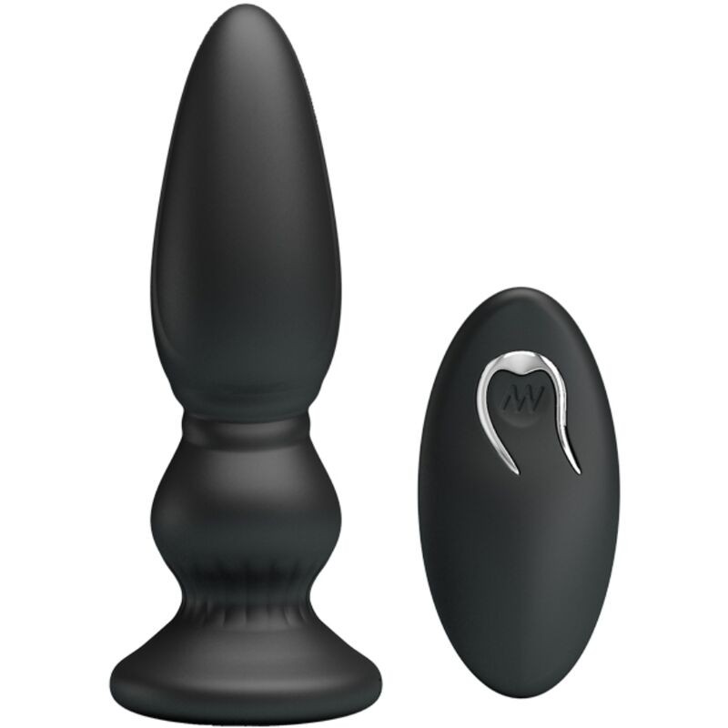 MR PLAY - PLUGUE ANAL DE CONTROLE REMOTO VIBRADOR PODEROSO PRETO - D-238730 - Dona Pimenta