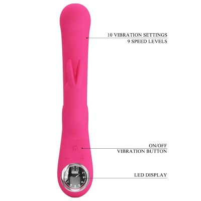 PRETTY LOVE - VIBRADOR DE COELHO LAMAR E PONTO G ROSA - D-237394 - Dona Pimenta