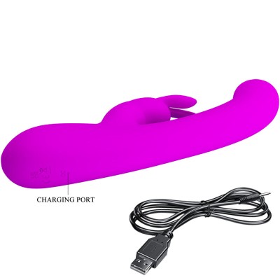 PRETTY LOVE - VIBRADOR DE COELHO LAMAR E PONTO G VIOLETA - D-237750 - Dona Pimenta