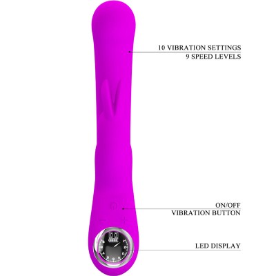 PRETTY LOVE - VIBRADOR DE COELHO LAMAR E PONTO G VIOLETA - D-237750 - Dona Pimenta