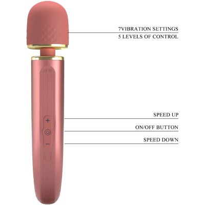 PRETTY LOVE - MASSAGER 7 MODOS DE VIBRAO ROSA - D-238723 - Dona Pimenta