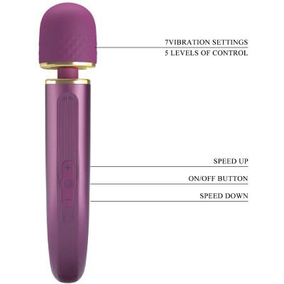 PRETTY LOVE - MASSAGER 7 MODOS DE VIBRAO ROXO - D-238726 - Dona Pimenta