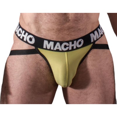 MACHO - MX25A JOCK LYCRA AMARELO S - D-238431 - Dona Pimenta