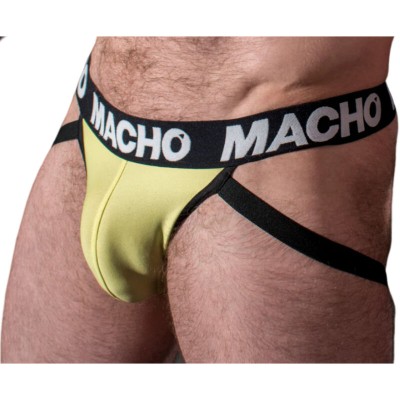 MACHO - MX25A JOCK LYCRA AMARELO S - D-238431 - Dona Pimenta