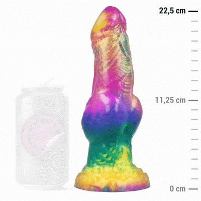 EPIC - IRIS DILDO COM TESTÍCULOS DE PRAZER ARCO-ÍRIS - D-239467 - Dona Pimenta