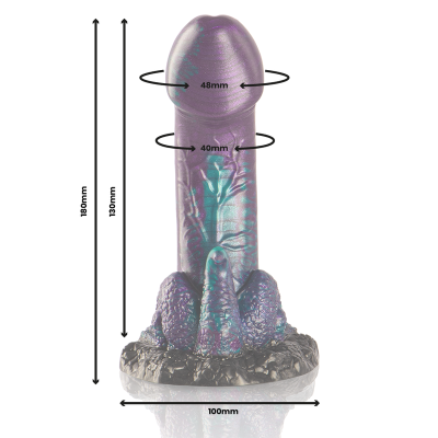 EPIC - BASILISK DILDO DUPLO ESCAMOSO PRAZER TAMANHO PEQUENO - D-239471 - Dona Pimenta