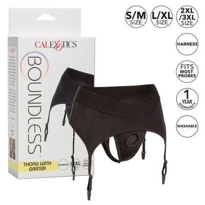 CALEX BOUNDLESS THONG COM GARTER L / XL - D-228510 - Dona Pimenta