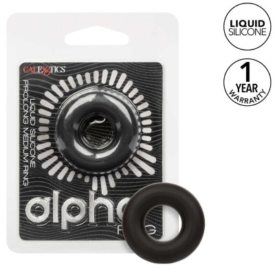 CALIFORNIA EXOTICS - ALPHA PROLONG MEDIUM RING PRETO - D-239235 - Dona Pimenta