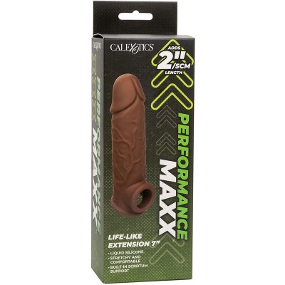 CALIFORNIA EXOTICS - PERFORMANCE MAXX LIFE-LIKE EXTENSION 7 PELE MARROM - D-239405 - Dona Pimenta