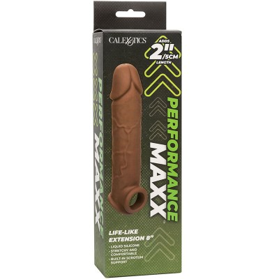 CALIFORNIA EXOTICS - PERFORMANCE MAXX LIFE-LIKE EXTENSION 8 PELE MARROM - D-239407 - Dona Pimenta