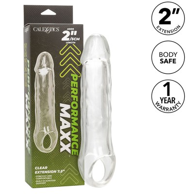 CALIFORNIA EXOTICS - PERFORMANCE MAXX CLEAR EXTENSION 7,5 TRANSPARENTE - D-239416 - Dona Pimenta