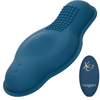 CALIFORNIA EXOTICS - RIDER MASSAGER DUPLO MOTOR CONTROLE REMOTO AZUL - D-239390 - Dona Pimenta