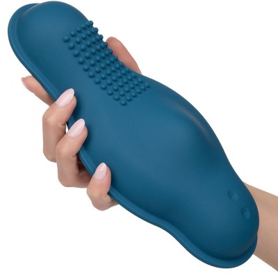 CALIFORNIA EXOTICS - RIDER MASSAGER DUPLO MOTOR CONTROLE REMOTO AZUL - D-239390 - Dona Pimenta