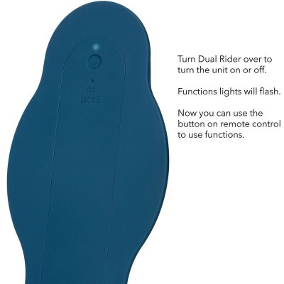 CALIFORNIA EXOTICS - RIDER MASSAGER DUPLO MOTOR CONTROLE REMOTO AZUL - D-239390 - Dona Pimenta