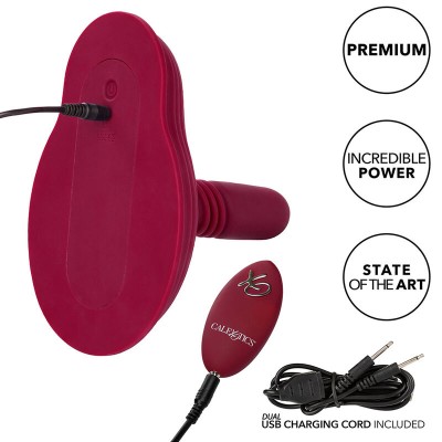 CALIFORNIA EXOTICS - RIDER MASSAGER DUPLO MOTOR CONTROLE REMOTO VERMELHO - D-239391 - Dona Pimenta