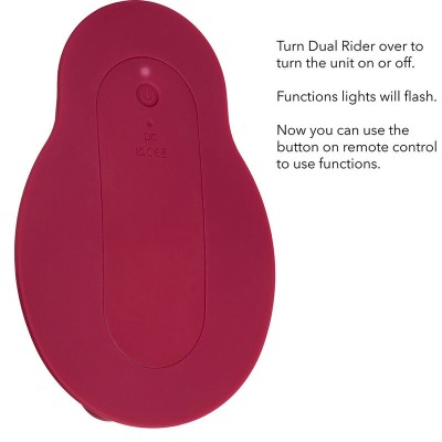 CALIFORNIA EXOTICS - RIDER MASSAGER DUPLO MOTOR CONTROLE REMOTO VERMELHO - D-239391 - Dona Pimenta