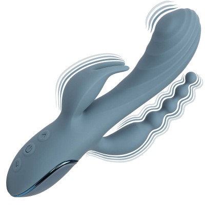 CALIFORNIA EXOTICS - VIBRADOR TRIPLO ECSTASY CINZA - D-239393 - Dona Pimenta