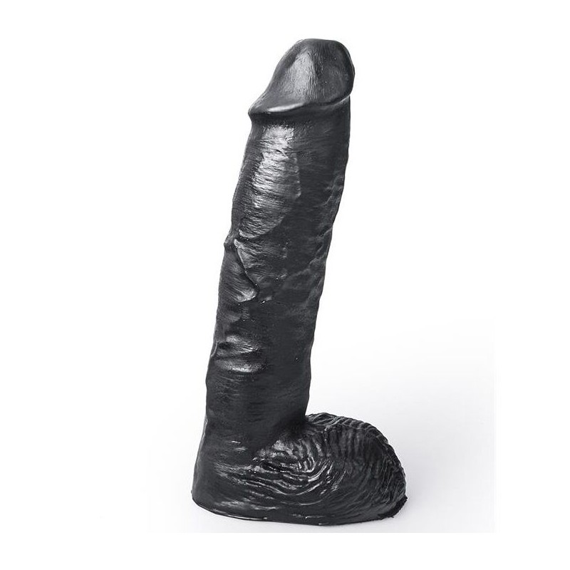 HUNG SYSTEM - DILDO REALÍSTICO PRETO COR MICKEY 24 CM - D-222969 - Dona Pimenta