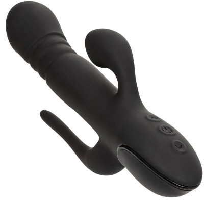 CALIFORNIA EXOTICS - VIBRADOR TRIPLO EUPHORIA PRETO - D-239394 - Dona Pimenta