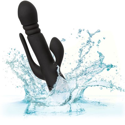 CALIFORNIA EXOTICS - VIBRADOR TRIPLO EUPHORIA PRETO - D-239394 - Dona Pimenta