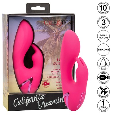 CALIFORNIA EXOTICS - ASSIM. CAL SUNSHINE VIBRADOR COELHO FÚCSIA POR CALIFORNIA DREAMING - D-239400 - Dona Pimenta