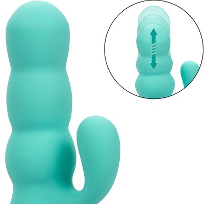 CALIFORNIA EXOTICS - VIBRADOR DEL MAR DIVA RABBIR AQUA GREEN POR CALIFORNIA DREAMING - D-239402 - Dona Pimenta