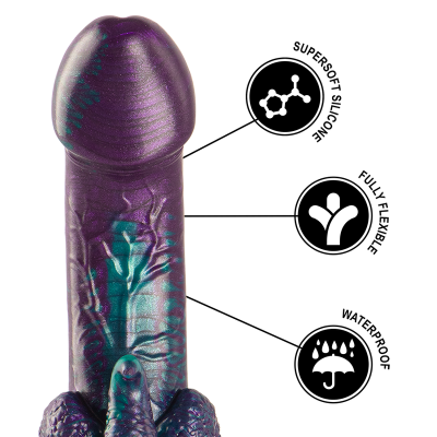 EPIC - BASILISK DILDO DUPLO ESCAMOSO PRAZER TAMANHO PEQUENO - D-239471 - Dona Pimenta