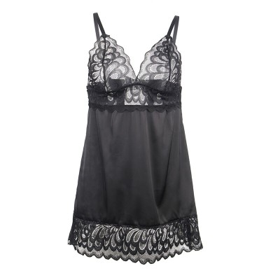 SUBBLIME - BABYDOLL COM PEITO ESTAMPADO FLORAL PRETO S/M - D-239327 - Dona Pimenta