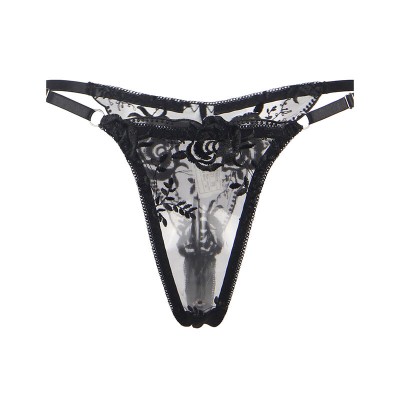 SUBBLIME - CONJUNTO DE 3 PEAS SUTI + TANGA + LIGA ESTAMPADO FLORAL PRETO S/M - D-239313 - Dona Pimenta