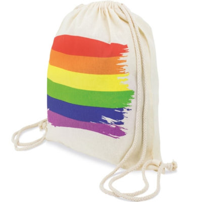 ORGULHO - MOCHILA DE ALGODÃO BANDEIRA LGBT - D-235566 - Dona Pimenta