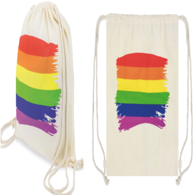 ORGULHO - MOCHILA DE ALGODÃO BANDEIRA LGBT - D-235566 - Dona Pimenta