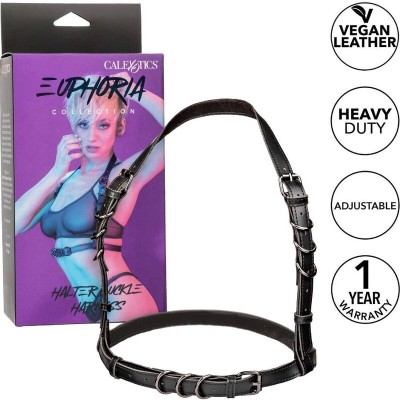 CALIFORNIA EXOTICS - EUPHORIA ARNÊS DE FIVELA HALTER PRETO - D-239246 - Dona Pimenta