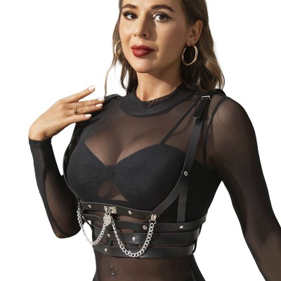 SUBBLIME - ARNÊS CORSET COM CORRENTE DETALHE TAMANHO ÚNICO - D-239274 - Dona Pimenta