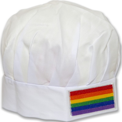 ORGULHO - CHAPÉU DE COZINHEIRO DE BANDEIRA LGBT COM BANDEIRA LGBT - D-235554 - Dona Pimenta