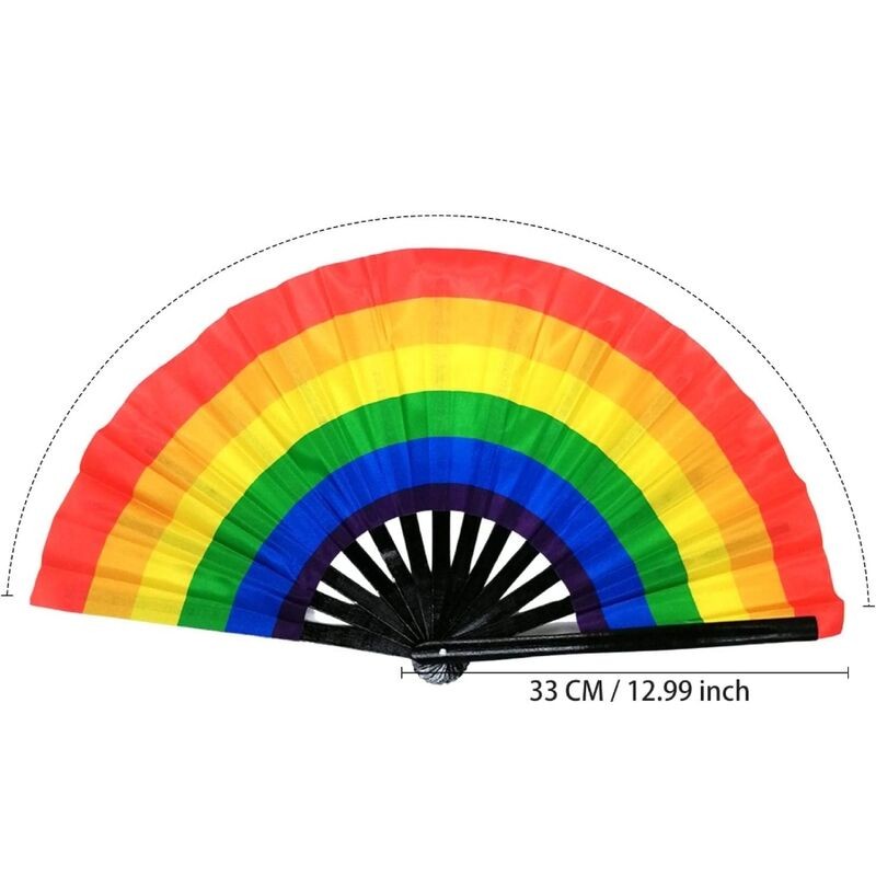 PRIDE -  LGTB HAND CRAFTED LARGE FAN - D-235648 - Dona Pimenta